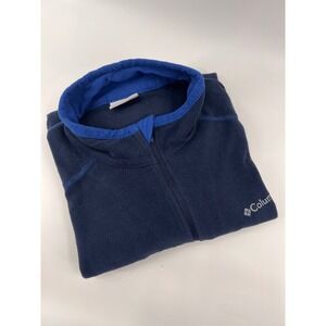 Columbia Men's Navy Blue Quarter Zip Fleece Pullover Size L